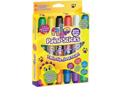 Little Brian Paint Sticks - Flip Paint Sticks 6pk