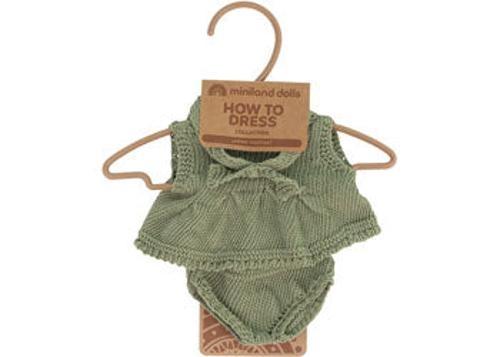 Miniland - Knitted Doll Outfit 21cm - Dress & Headband