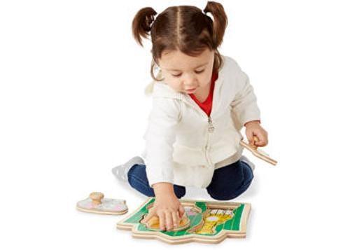 Melissa & Doug - Jungle Friends Knob Puzzle 3 Pieces