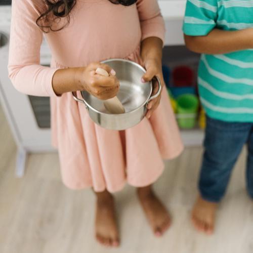Melissa & Doug - Stainless Steel Pots & Pans Set