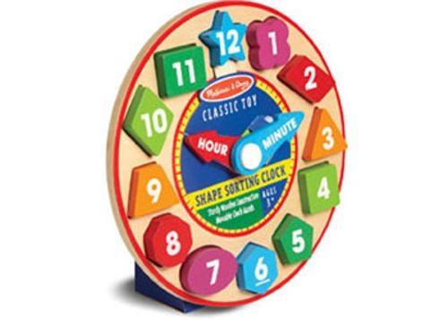 Melissa & Doug - Wooden Shape Sorting Clock