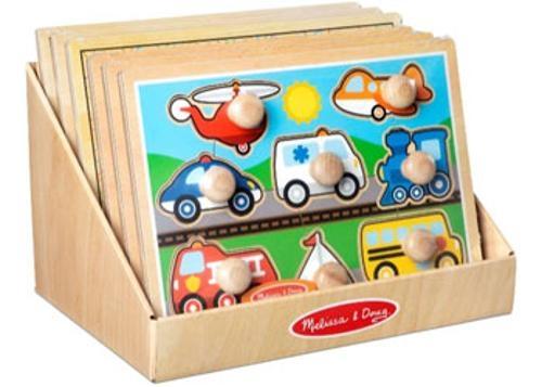 Melissa & Doug - CDU (Wood Grain) - Sticker/Colour Pad/Large Puzzles