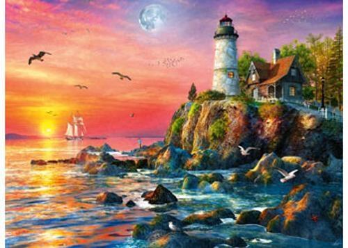 Ravensburger - Lighthouse at Sunset Puzzle 500 Pieces