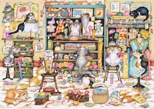 Ravensburger - Crazy Cats Mrs Hardwicks Haberdashery Puzzle 1000 Pieces