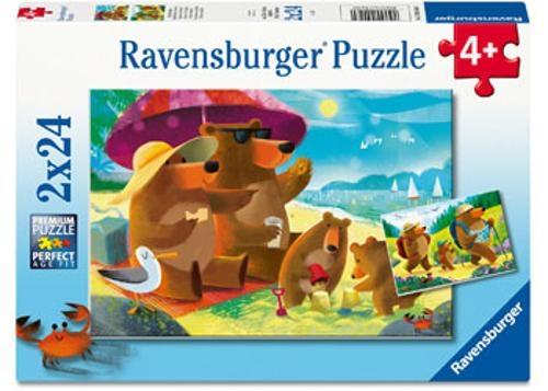 Ravensburger - Bear Family Vacations Puzzle 2x24 Pieces