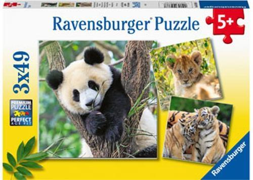 Ravensburger - Panda Lion and Tiger Puzzle 3x49 Pieces
