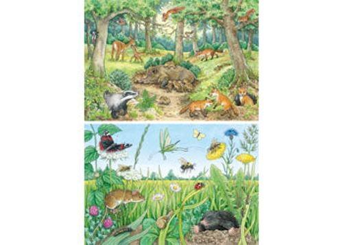 Ravensburger - Animals in Forest Puzzle 2x12 Pieces