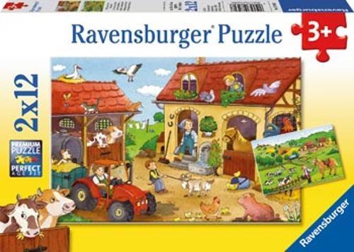 Ravensburger - Working on the Farm Puzzle 2x12 Pieces