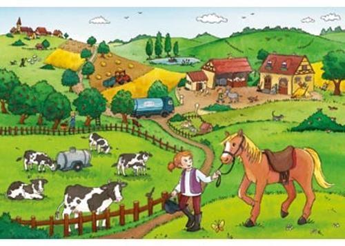 Ravensburger - Working on the Farm Puzzle 2x12 Pieces