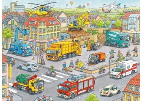 Ravensburger - Vehicles in the City Puzzle 100 Pieces
