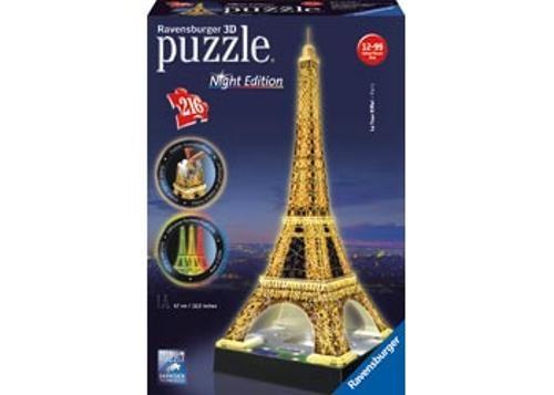 Ravensburger - 3D Puzzle Eiffel Tower by Night 216 Pieces