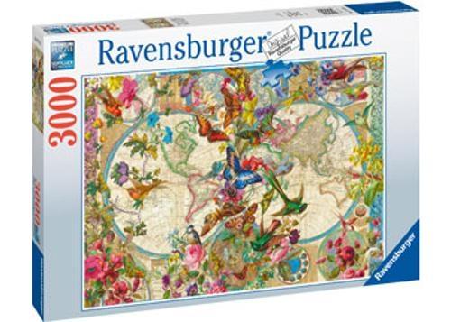 Ravensburger - Flora & Fauna World Map Puzzle 3000 Pieces