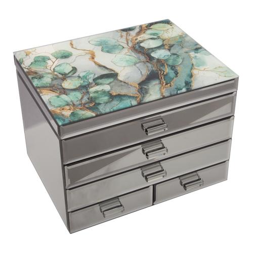 Mystic Jade Extra Large Jewellery Box With 4 Drawers 30cm