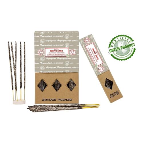 Satya White Sage Smudge Incense Sticks 25g Pack of 12