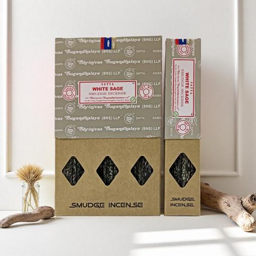 Satya White Sage Smudge Incense Sticks 25g Pack of 12