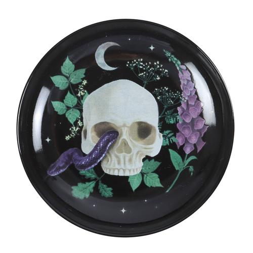 Venom & Vines Skull And Snake Ceramic Trinket Dish