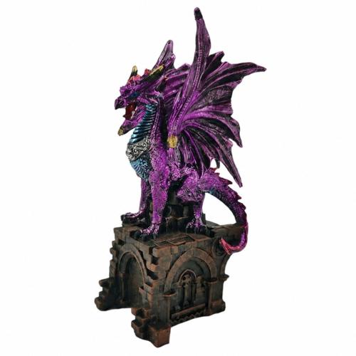 Purple Sentinel Dragon Polyresin Figurine 12.5cm
