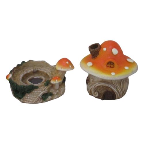 Orange Mushroom Incense Holder 10cm