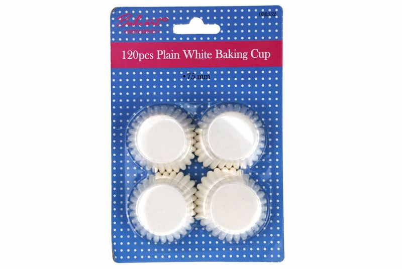 Baking Cup - 75mm Plain White (2400pcs)