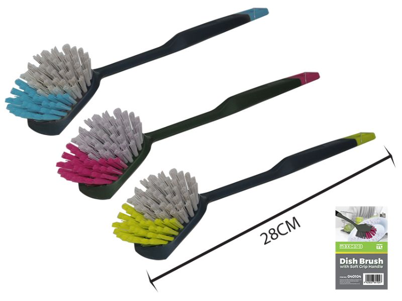 Dish Brush - Long Handle 28cm (Set of 48 Assorted)