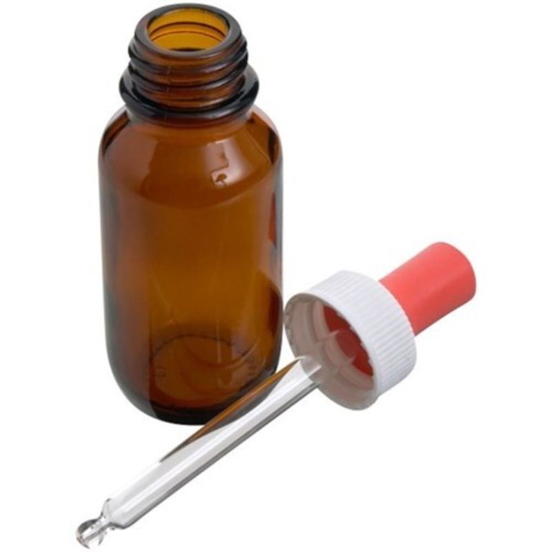 Plastic Amber Dropper Bottle - Maxcare 35ml x 2's (Set of 12)