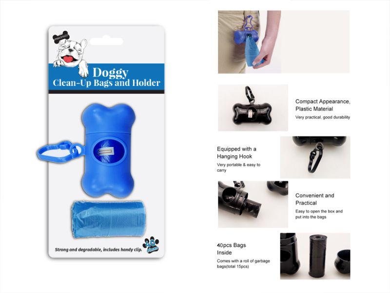 Pet Clean Up Bags with Holder - MaxTreat 40pcs (24 Packs)