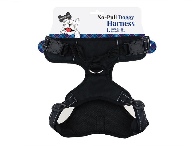Dog Harness - Max Treats No Pull Adjustable L 68-81cm (Set of 12)