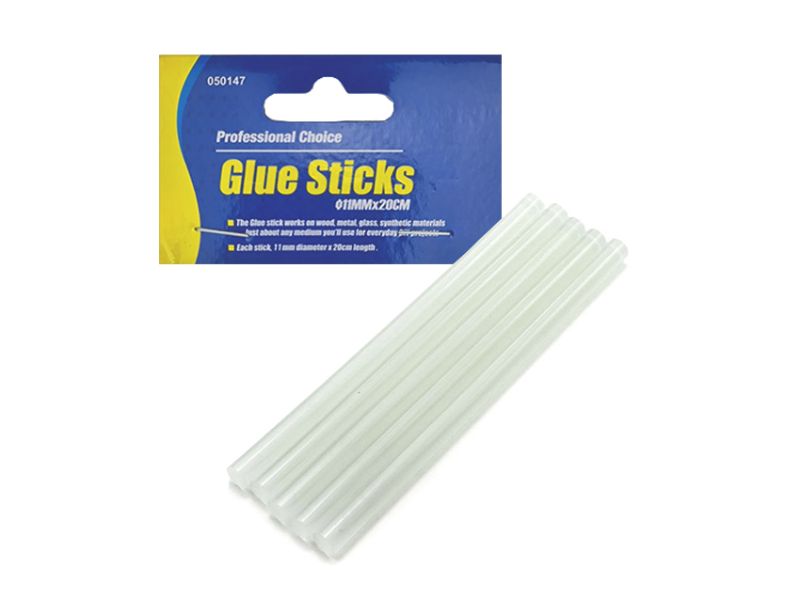 Glue Stick - 20cm x 11mm x 6's (12 Packs)