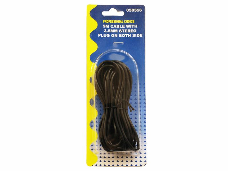 Cable w/3.5mm Stereo Plug on both Side - 5M (Set of 12)