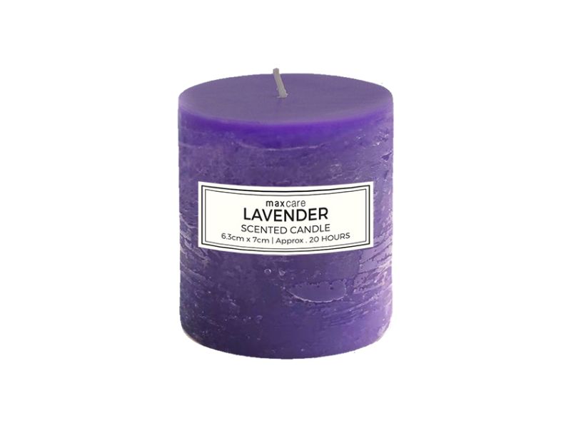 Scented Candles - Rustic Lavender 6.3 x 7cm Purple (Set of 48)