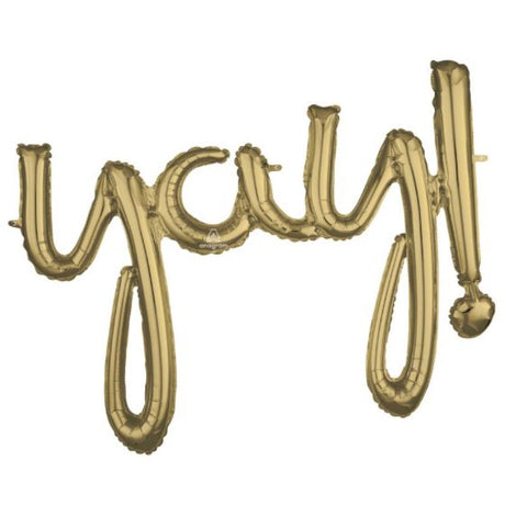 White Gold foil balloon, 88cm x 63cm, self-sealing, ideal for air fill celebrations.