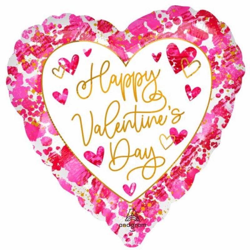 71cm heart-shaped foil balloon, vibrant design for Valentine's Day celebrations, ideal for romantic surprises and decor.