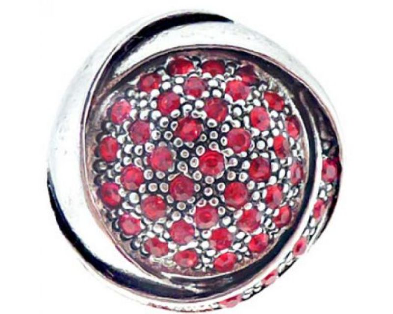 Vibrant red swirl snap jewelry, perfect for elevating personal style and complementing various outfits.