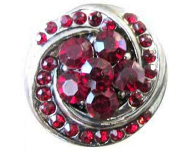 Elegant Snaps REDFOX DeEarring in deep red with sparkling diamond accents, perfect for versatile styling.