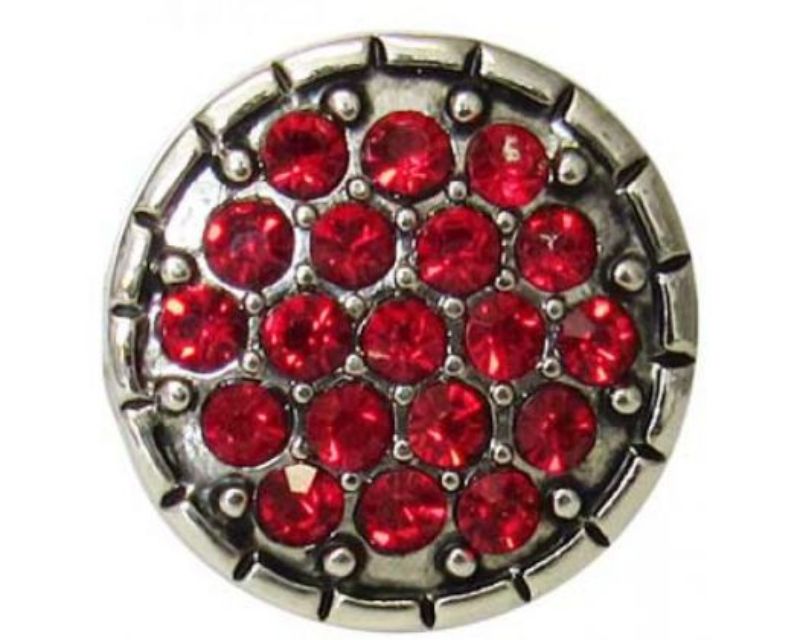 Snaps REDFOX - Red Diamante Shield with luxurious red design and sparkling diamantes, perfect for stylish occasions.