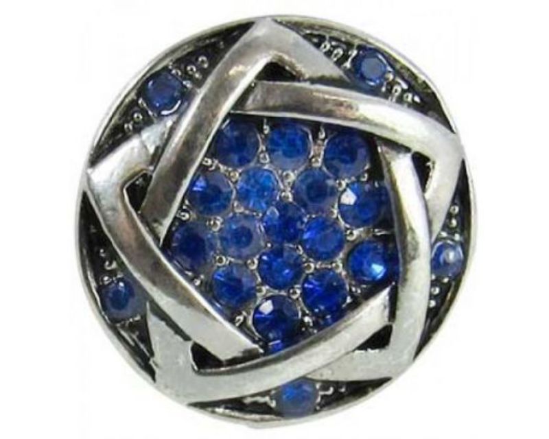 Blue diamante star charm from Snaps REDFOX, a stylish accessory for versatile jewelry and personal expression.
