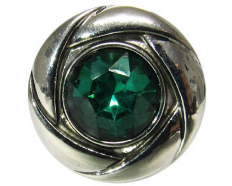 Snaps REDFOX Green Crystal Charm featuring a sparkling green design, perfect for charm bracelets or necklaces.