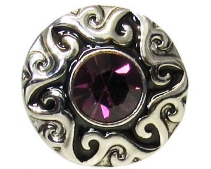 Stunning purple diamante sun jewelry piece radiating elegance and style, perfect for any occasion.