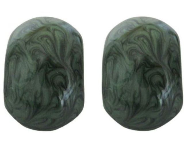 Jax Impasto Green Earrings: vibrant, textured design in green, 3.5 cm long, ideal for casual or formal wear.