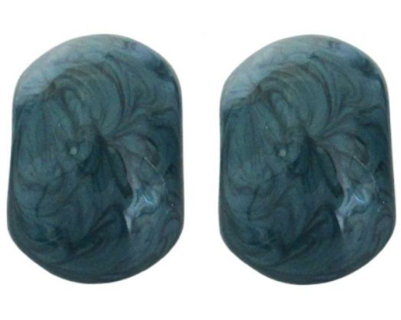 Teal Jax Impasto earrings featuring a 3D texture, measuring 3.5 cm long and 2 cm wide, perfect for any occasion.