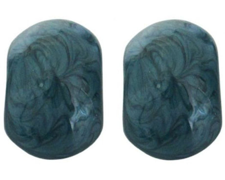 Teal Jax Impasto earrings featuring a 3D texture, measuring 3.5 cm long and 2 cm wide, perfect for any occasion.