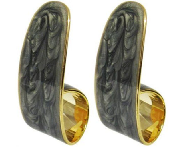 Stylish Jax Curve Drop Silver Earrings with a unique dangle design, measuring 4 cm long and 1.1 cm wide.
