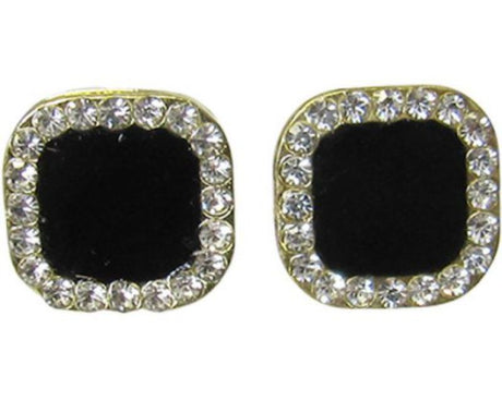 Sleek Jax Black Dress Earrings, 1.2 cm, perfect for elegant evenings and versatile style.