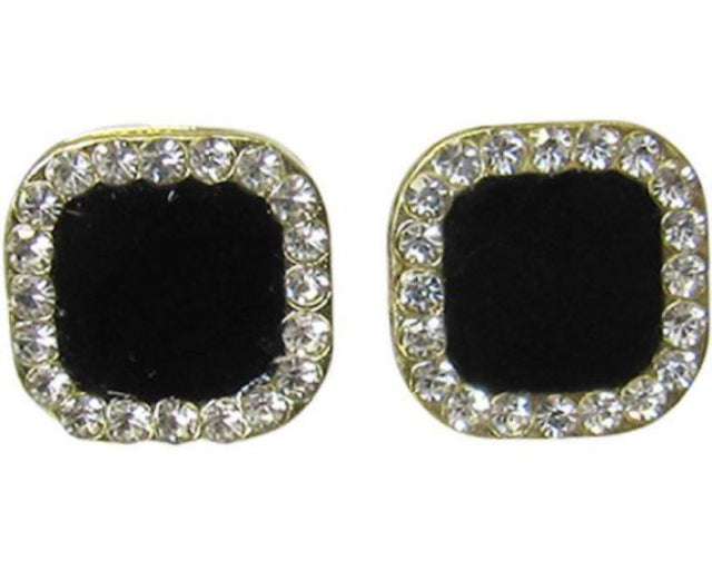 Sleek Jax Black Dress Earrings, 1.2 cm, perfect for elegant evenings and versatile style.