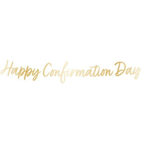 Botanical Celebration Happy Confirmation Day Letter Banner, 1.6m, eco-friendly design for festive decor and memorable moments.