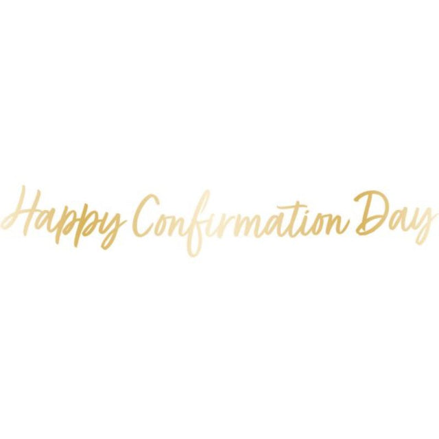 Botanical Celebration Happy Confirmation Day Letter Banner, 1.6m, eco-friendly design for festive decor and memorable moments.