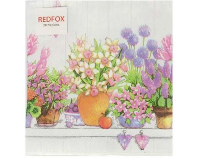 Cottage Garden 3-ply paper napkins with floral design, pack of 20, perfect for stylish dining and gatherings.
