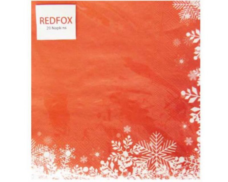 Elegant Christmas Snowflake Napkin set, 20 eco-friendly 3-ply napkins, perfect for festive holiday dining and gatherings.