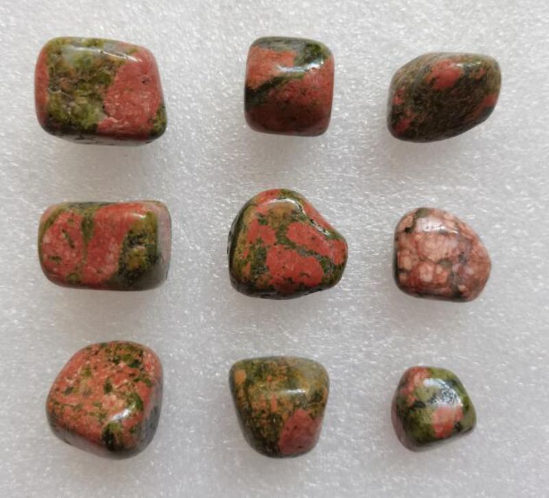 Loose Tumbled Stones - Unakite Blood Jasper (0.5KG Pack)