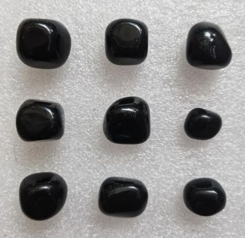 Loose Tumbled Stones - Black Obsidian Blood Jasper (0.5KG Pack)